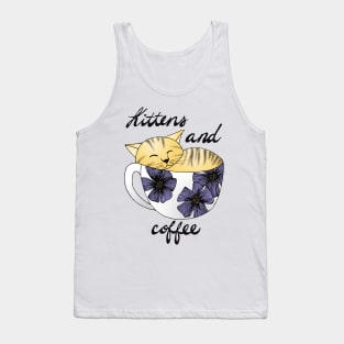 Kittens and Coffee Tank Top